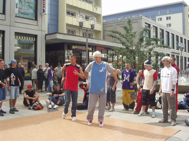 Straßenshow am Rosenhof in Chemnitz, 2003